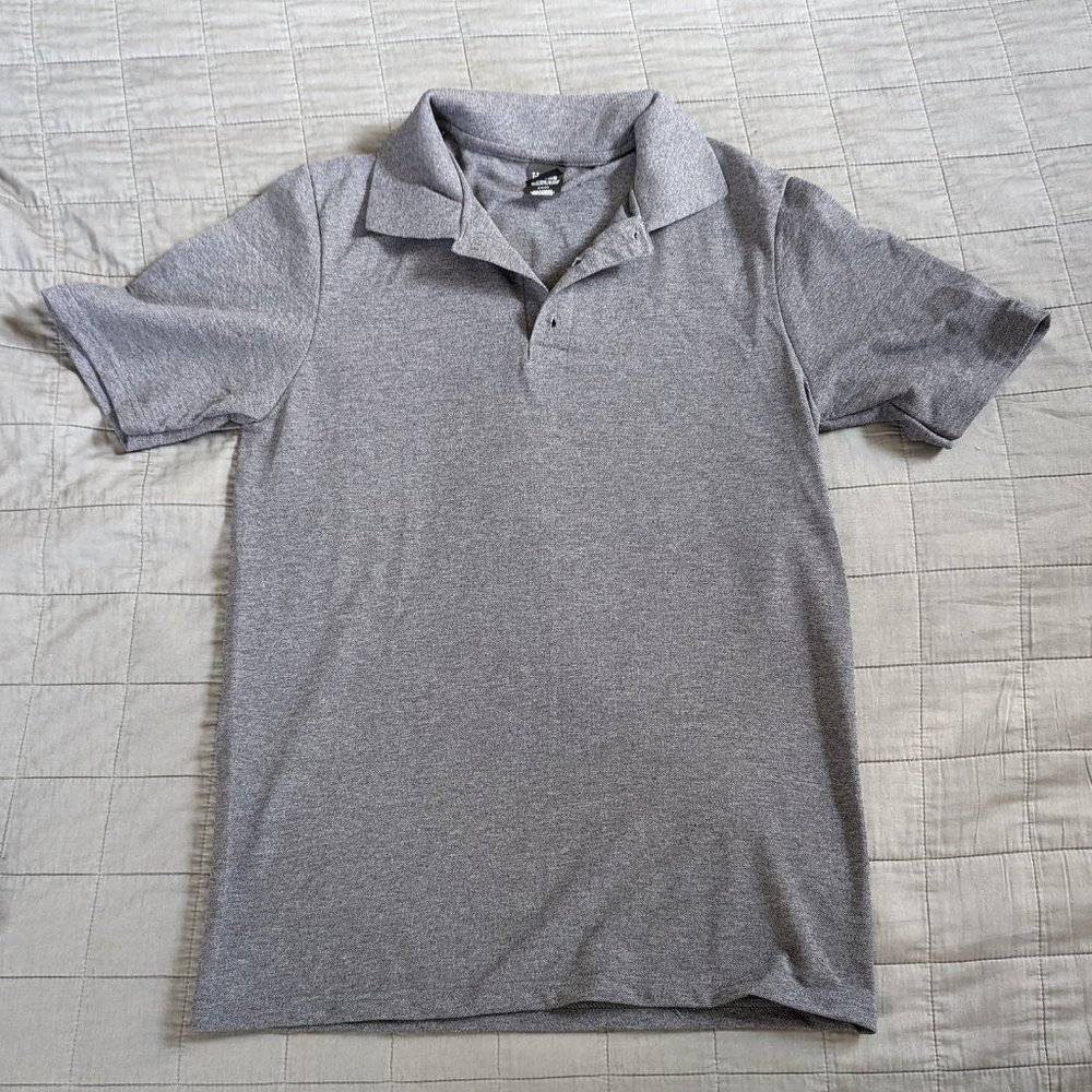 Gray Hanes X-Temp Polo Shirt